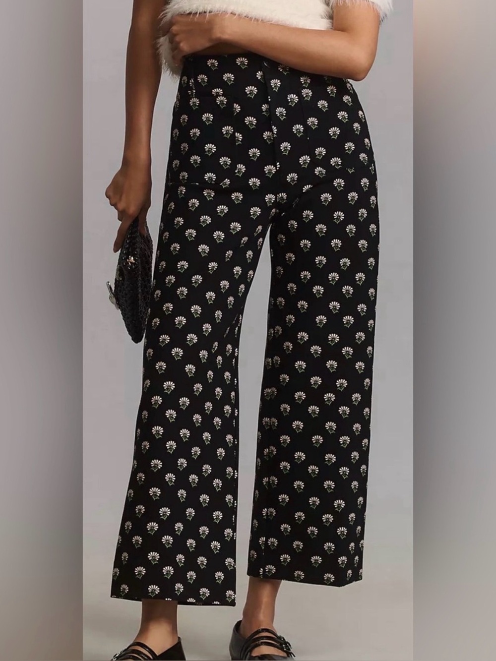 Maeve Collette Black Floral Pants